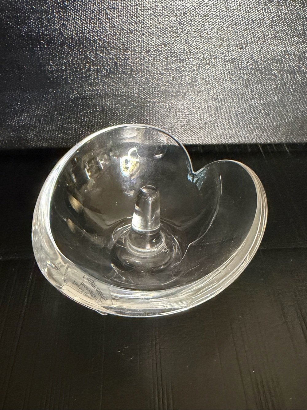 Nambe heart shaped Clear Glass Ring Holder Dish - Minimal Accessory